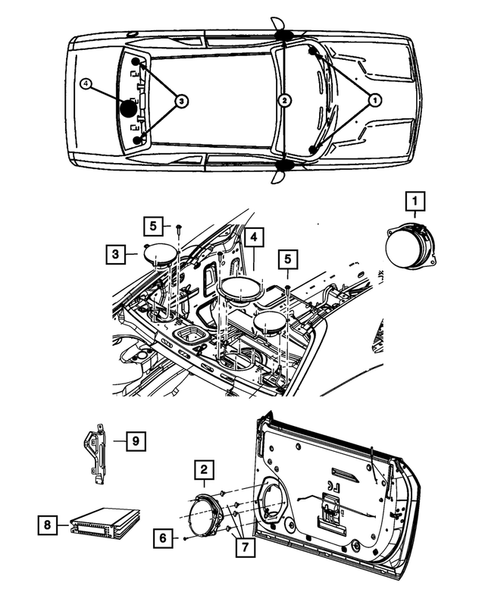 Radio, Antenna, Speakers, DVD, and Video systems for 2013 Dodge Challenger #2