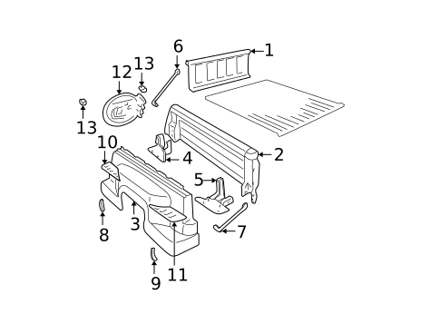 Front & Side Panels for 1996 GMC C2500 Pickup #0