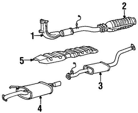 Exhaust Components for 2000 Hyundai Elantra #1