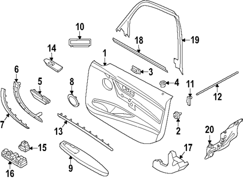 Interior Trim - Front Door for 2015 BMW 328i #0