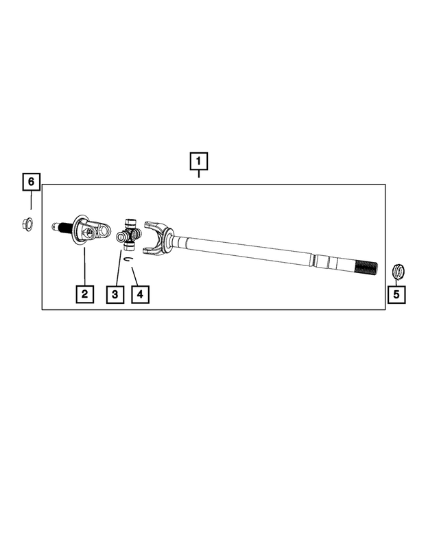 5127826AA - Front Axle; American Axle 235 MM Dual Rear Wheel; Differential and Drive Line: U-joint Snap Ring for Mopar Image
