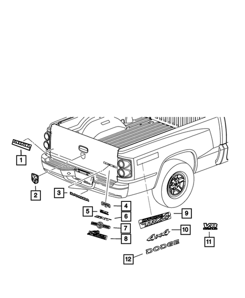 Nameplates for 2010 Dodge Dakota #0