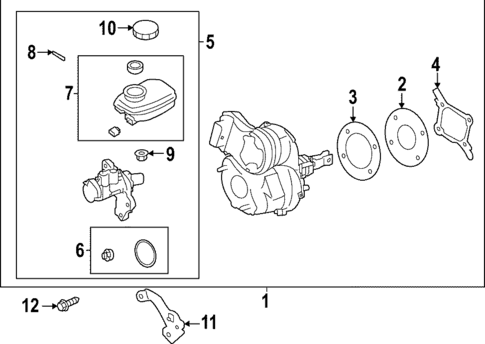 Master Cylinder - Components On Dash Panel for 2024 Subaru Forester #0
