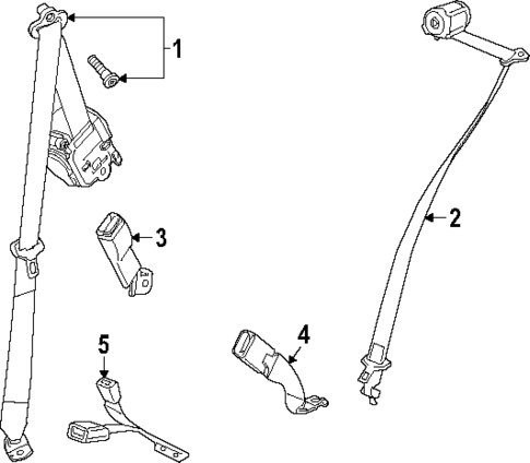 Third Row Seat Belts for 2025 Buick Enclave #0