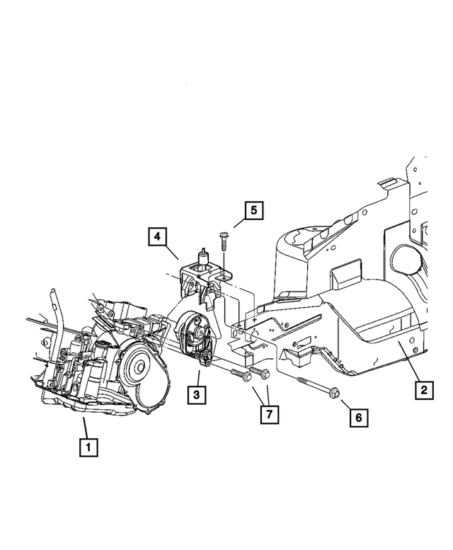 4861459AC - Engine Mounting: Engine Mount Bracket for Mopar Image