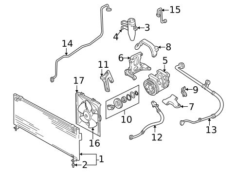Condenser Fan for 1994 Subaru Impreza #0