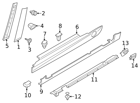 Exterior Trim - Pillars for 2013 Mini Cooper #0