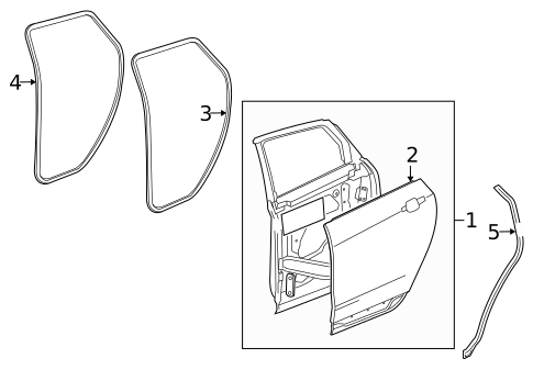Door & Components for 2017 Cadillac XT5 #1