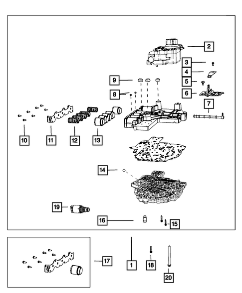 Valve Body, Accumulator, Solenoid and Parking Sprag for 2023 Ram 2500 #0
