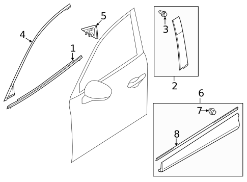 Exterior Trim - Front Door for 2014 Mazda CX-5 #0