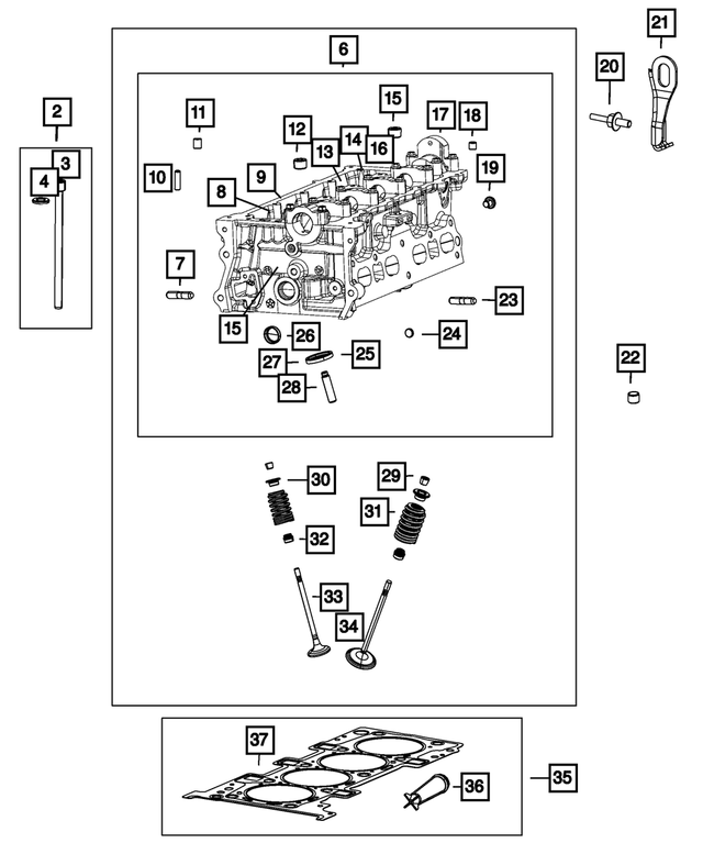 2212433000 - 2.4L Gas; Engine: Dowel, Mounting, Front for Mopar Image