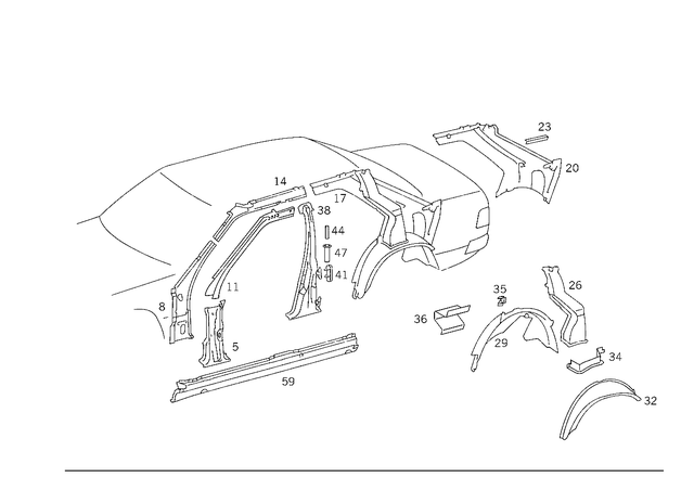 1246371276 - : Wheel Well for Mercedes-Benz Image