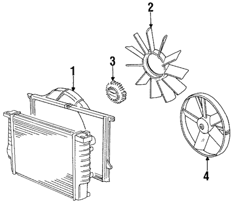 Cooling Fan for 1991 BMW 850i #0