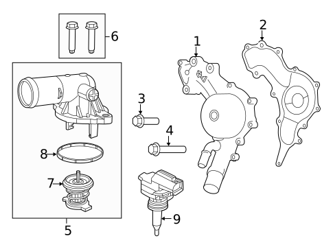 Water Pump for 2017 Dodge Durango #0