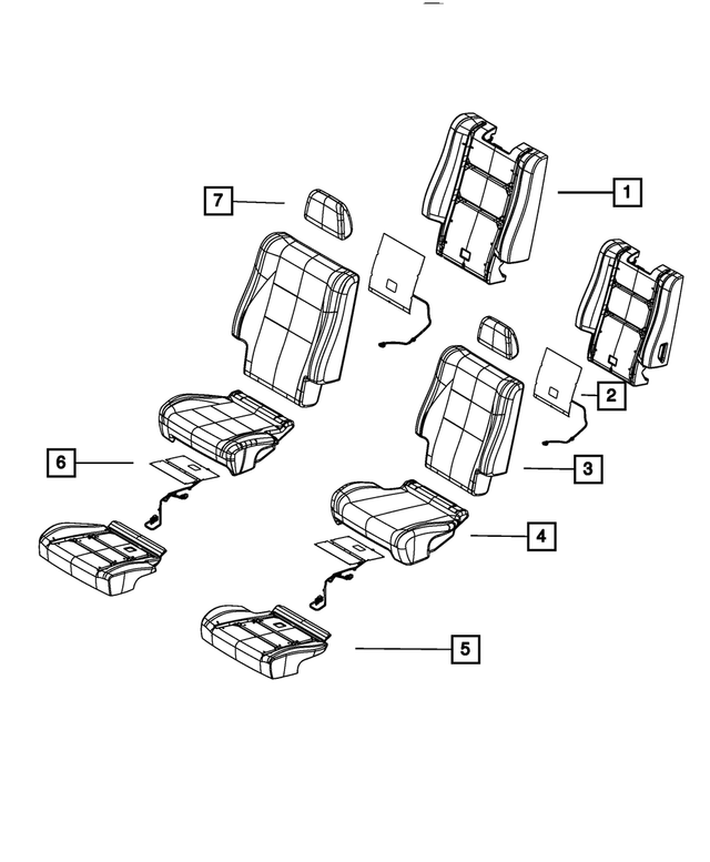 1YR77DX9AA - : Rear Seat Cushion Cover, Left for Mopar Image