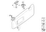 51167252485 - : Sun Visor With Mirror Left for BMW Image