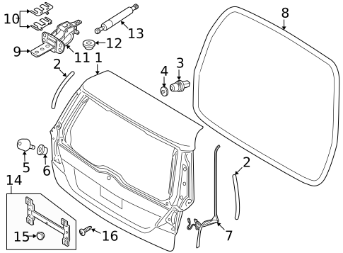 Gate & Hardware for 2009 Volvo V70 #0