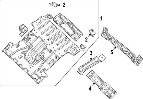 Rear Floor & Rails for 2023 Jeep Grand Wagoneer L #0