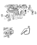 6101513 - Electrical: Hex Head Screw And Washer, Mounting for Chrysler: 200, 300, 300M, Concorde, PT Cruiser, Voyager | Dodge: Caravan, Charger, Dart, Intrepid, Magnum, Neon | Fiat: 500X | Jeep: Cherokee, Compass, Renegade | Ram: 2500, 3500, ProMaster City Image