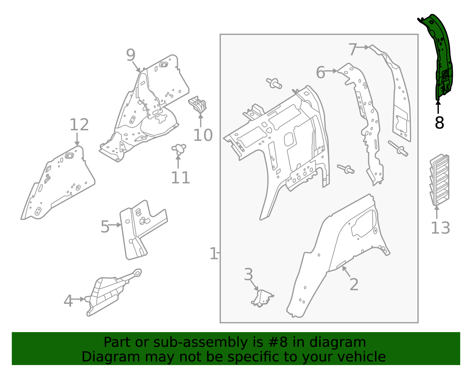 Genuine OEM Rear Reinforced Part# LR134453 Fits 2021-2023 Land