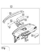 68607202AA - Interior Trim: Gasket for Mopar Image