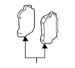 8W0698451AC - : 2020-2021 Audi - Brake Pads Rear for Audi: A4, A4 Quattro, A5 Sportback, S5 Sportback Image