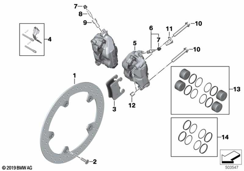Front Wheel Brake for 2019 BMW-Motorrad S 1000 RR #2