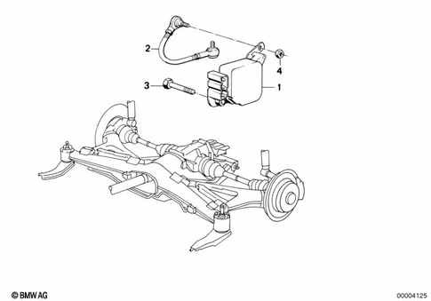 Rear Axle with Suspension for 1992 BMW 740i #2