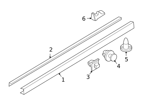 Exterior Trim - Pillars for 2000 Volvo V40 #0