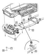 68090735AB - Frame, Bumper and Fascia: Body Hold Down Cushion for Ram: 3500 Image