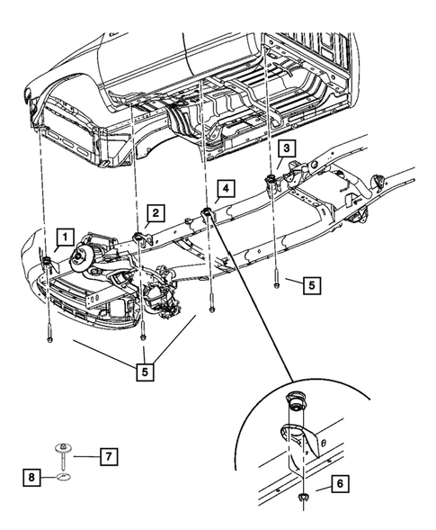 Body Hold Down for 2014 Ram 3500 #2
