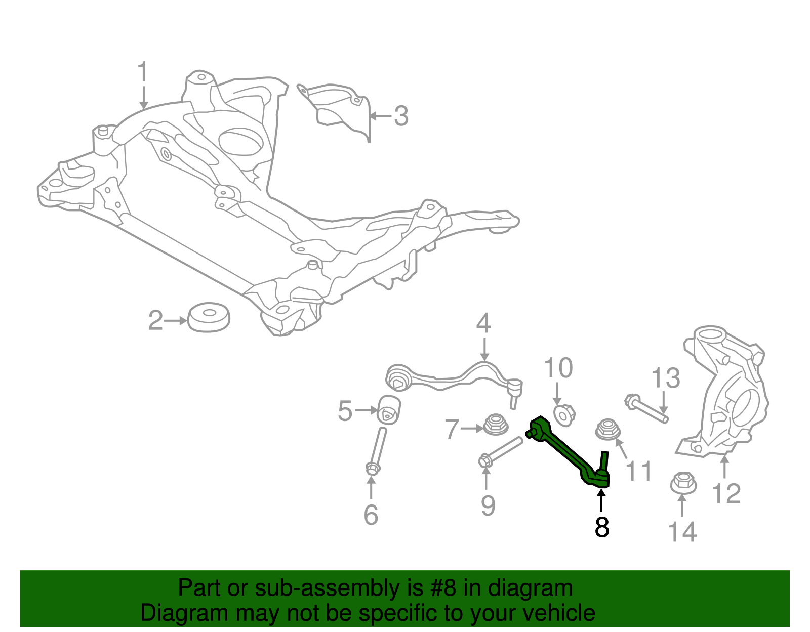 31126852991 - 2012-2021 BMW Rear Control Arm (31-12-6-852