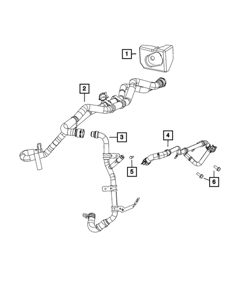 Air Conditioner and Heater Plumbing for 2021 Jeep Grand Cherokee L #1
