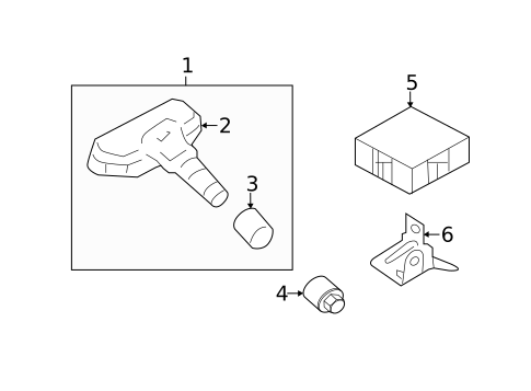 Tire Pressure Monitor Components for 2013 Hyundai Sonata #1