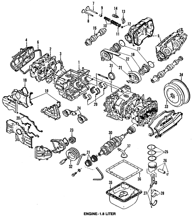 13270AA001 - Engine: Valve Cover Gasket for Subaru Image
