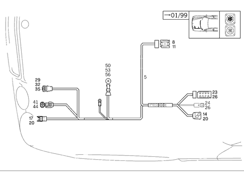 Cable Harness, Automatic Temperature Control and Automatic Climate Control for 1999 Mercedes-Benz E430 #0
