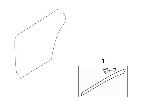 Exterior Trim - Rear Door for 2014 Subaru Tribeca #0