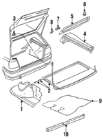 1HM867429B4AY - Body: Trunk Trim for Volkswagen: Golf, Jetta Image