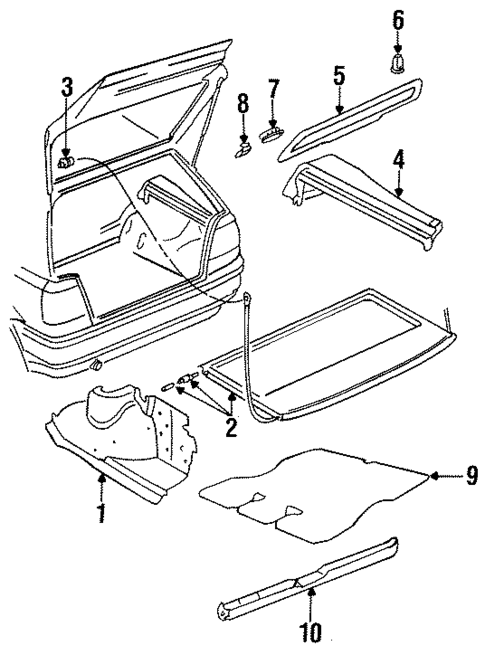 Trunk Trim for 1995 Volkswagen Golf #0
