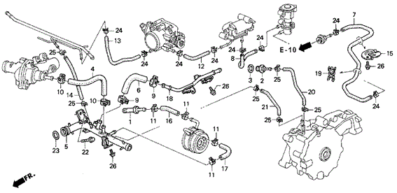 Water Hose for 1992 Acura Vigor #0