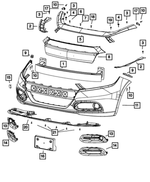 1TS71TZZAG - Frame, Bumper and Fascia: Front Lower Fascia for Dodge: Dart Image