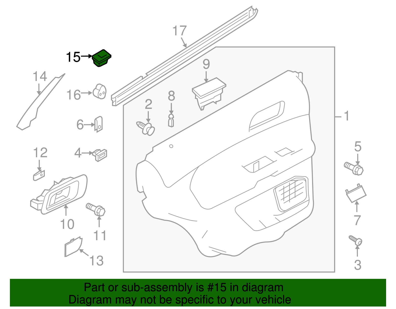 2011-2015 Ford | Switch Bezel | BB5Z-14524-A | Walls' Ford Parts