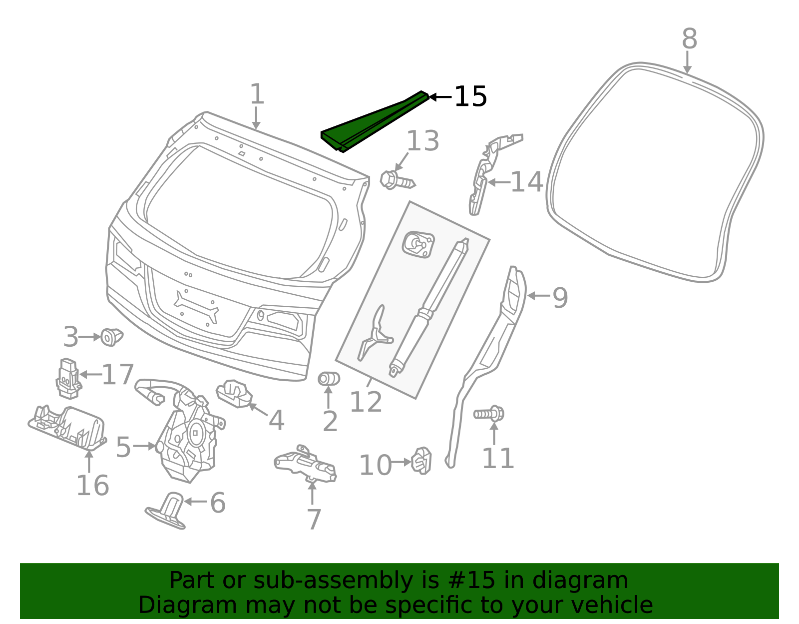 74835-TZ5-A00 - 2014-2020 Acura MDX - Cover Assembly, R Tailgate Hinge ...