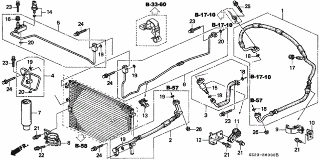 A/C Hoses - Pipes for 1997 Acura RL #0