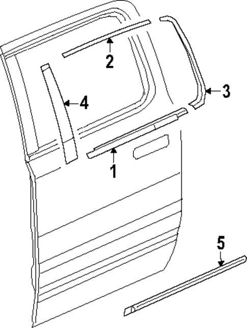 Exterior Trim - Rear Door for 2025 Ram 1500 #0