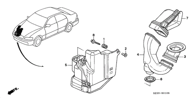 Resonator Chamber for 2004 Acura RL #0