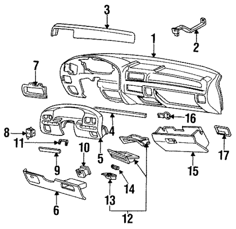 Instrument Panel for 1997 Ford F-250 HD #0