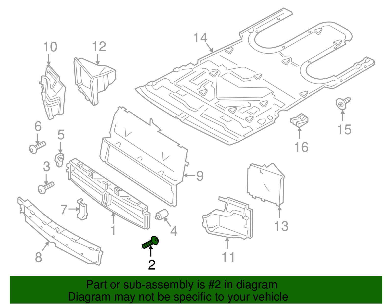 Upper Support Bolt - Porsche (N-107-254-01)