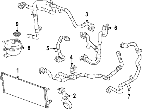 Radiator & Components for 2023 Cadillac LYRIQ #1
