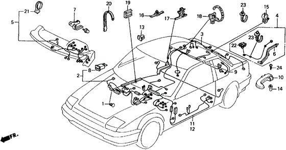 Dashboard Wire Harness for 1991 Honda Prelude #0